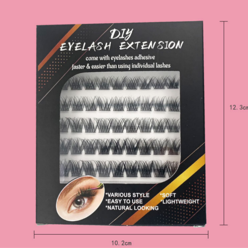 DIY Indicidual Eyelash Extension Set Falsecara 3 in 1 Mix Length Adhesive Applicator Tweezers Customize Trays