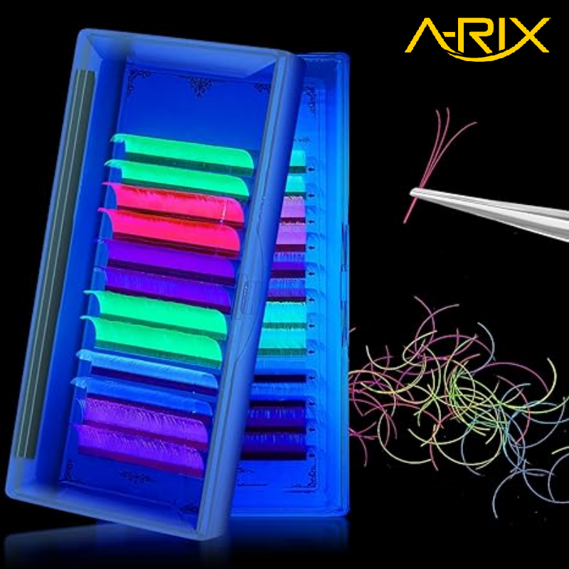 New Colorful Neon Volume Lash Extensions Glow in the Dark
